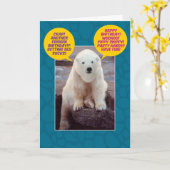 Funny Bi-Polar Birthday Bear Karte (Gelbe Blume)