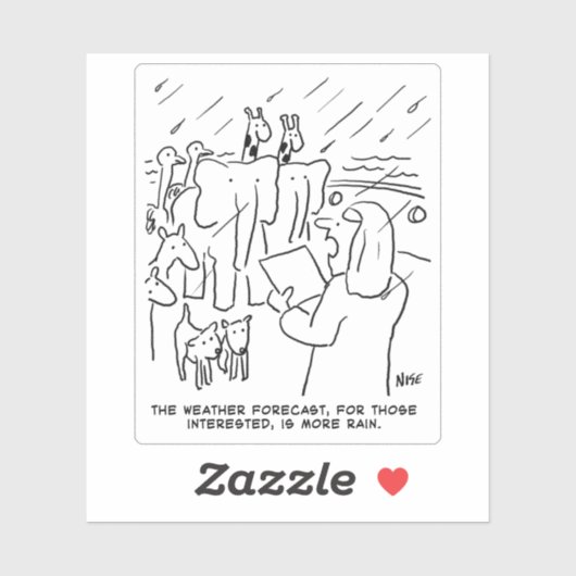 Funny Bible Study oder Biblical Story of Noah's Ar Aufkleber (Blatt)