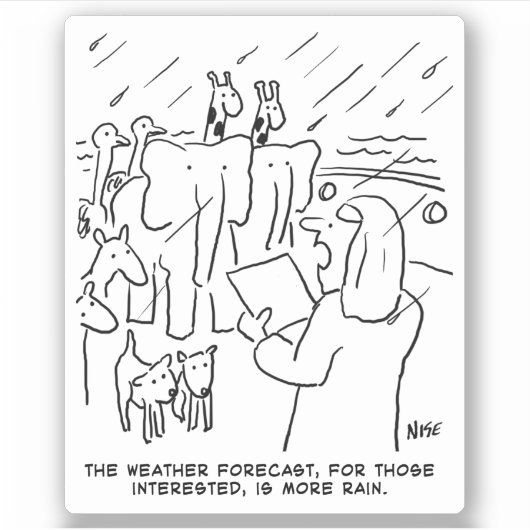 Funny Bible Study oder Biblical Story of Noah's Ar Aufkleber (Vorderseite)