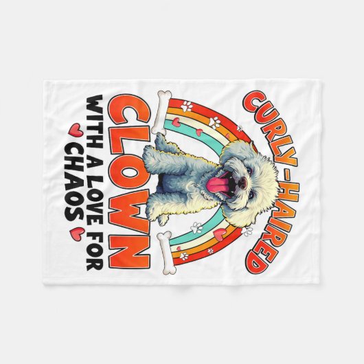 Funny Bichon Frise Design For Dog Lover Fleecedecke (Vorderseite (Horizontal))