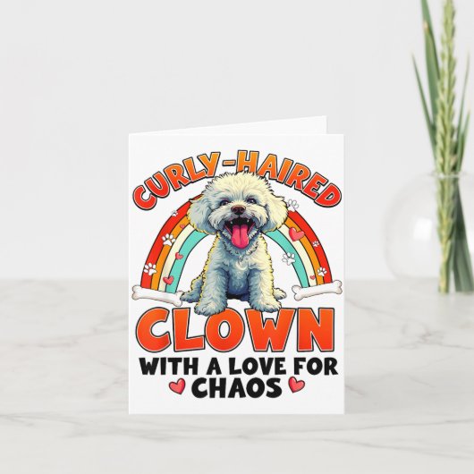 Funny Bichon Frise Design For Dog Lover  Karte (Vorderseite)