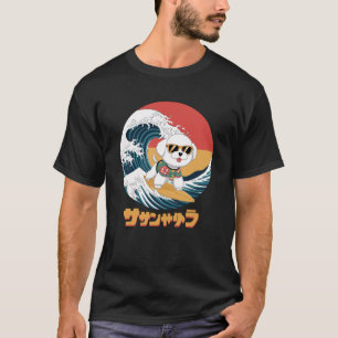 Funny Bichon Frise Japanisch Kanagawa Wave Dog T-Shirt
