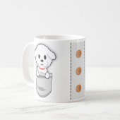 Funny Bichon Frisé Pocket Design Hund Lover Person Kaffeetasse (Vorderseite Links)
