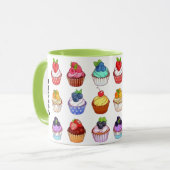 Funny bicolour cupcake coffee mug tasse (Vorderseite Links)