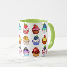 Funny bicolour cupcake coffee mug tasse