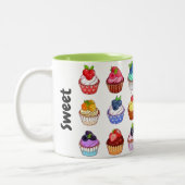 Funny bicolour cupcake coffee mug tasse (Links)