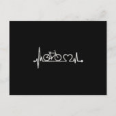 Funny Bicycle Heartbeat Postkarte (Vorderseite)