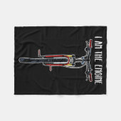 Funny Bicycle I Am The Engine Fleecedecke (Vorderseite (Horizontal))