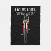 Funny Bicycle I Am The Engine Fleecedecke (Vorderseite)