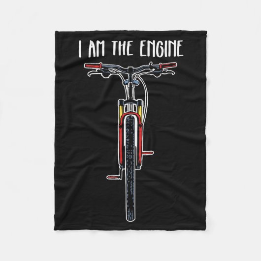 Funny Bicycle I Am The Engine Fleecedecke (Vorderseite)