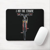 Funny Bicycle I Am The Engine Mousepad (Mit Mouse)