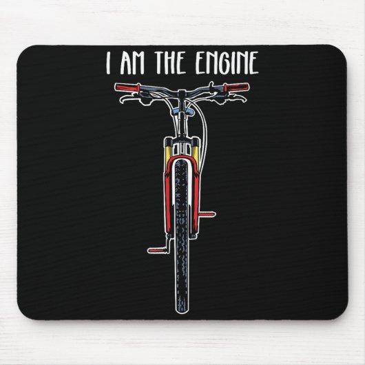 Funny Bicycle I Am The Engine Mousepad (Vorne)