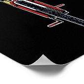 Funny Bicycle I Am The Engine Poster (Ecke)