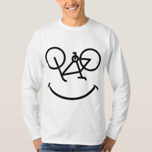 Funny Bicycle Smile Quotes Bike Lächeln Gesicht Bi T-Shirt