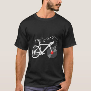 Funny Bicycle Vinyl Record Musiknoten Gift T-Shirt