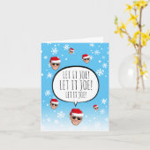 Funny Biden Christmas: Lass es Joe Karte (Gelbe Blume)