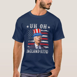 Funny Biden dazed Merry 4. Juli Äh Oh England T-Shirt
