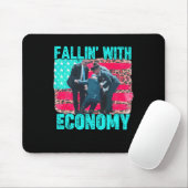 Funny Biden fällt mit der Wirtschaft glücklich 4. Mousepad (Mit Mouse)