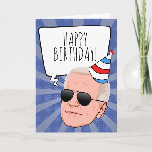 Funny Biden Geburtstag Karte (Vorderseite)