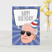 Funny Biden Geburtstag Karte (Gelbe Blume)