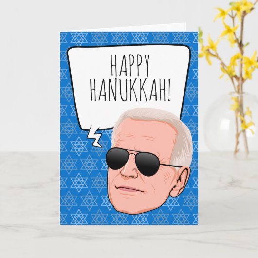 Funny Biden Hanukkah Karte (Gelbe Blume)