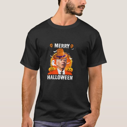 Funny Biden Happy Halloween T-Shirts Frohe Weihnac (Vorderseite)