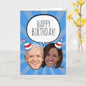 Funny Biden Harris Birthday Card Karte (Gelbe Blume)