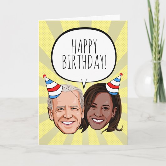 Funny Biden Harris Birthday Karte (Vorderseite)