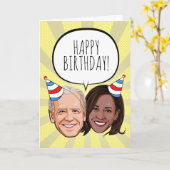 Funny Biden Harris Birthday Karte (Gelbe Blume)