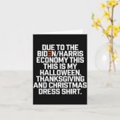 Funny Biden Harris Economy Christmas Karte (Gelbe Blume)