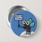 Funny Biden Harris Fly 2020 Button (Vorne & Hinten)