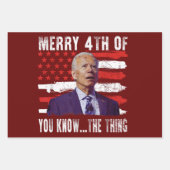 Funny Biden verwirrte fröhliches Glück 4. Geschenkpapier Set (Vorderseite 3)