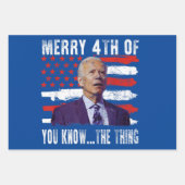 Funny Biden verwirrte fröhliches Glück 4. Geschenkpapier Set (Vorderseite 2)