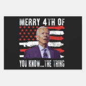 Funny Biden verwirrte fröhliches Glück 4. Geschenkpapier Set (Vorderseite)