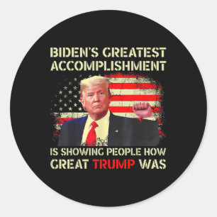 Funny Bidens Beste Leistung zeigt tr Runder Aufkleber