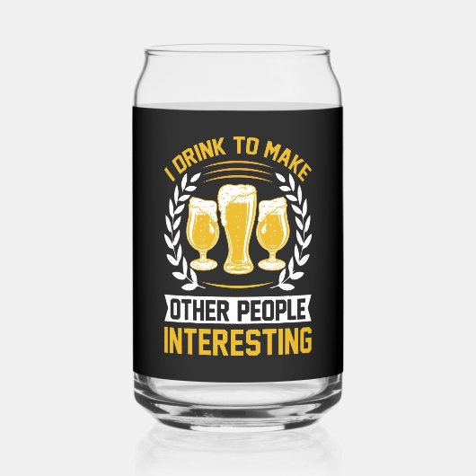 Funny Biere liebt Wortkunst Dosenglas (Vorderseite)