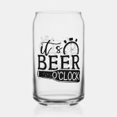 Funny Biere o Clock Wortart Dosenglas (Rückseite)