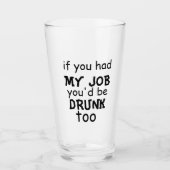 Funny Biere Zitat Glas (Vorderseite)