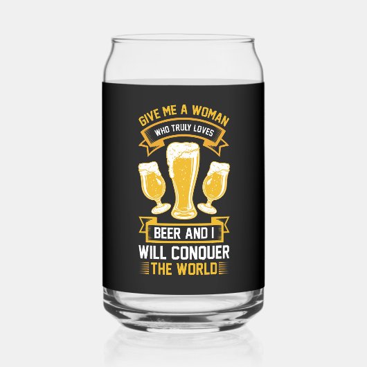 Funny Bierfrau Wortart Dosenglas (Rückseite)