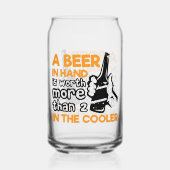 Funny Bierhand cooler Wortart Dosenglas (Vorderseite)