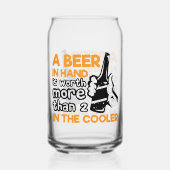 Funny Bierhand cooler Wortart Dosenglas (Rückseite)