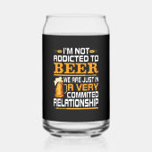 Funny Biersüchtige Wortart Dosenglas (Vorderseite)