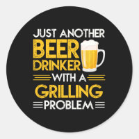 Funny Biertrinker Grillproblem Wortart