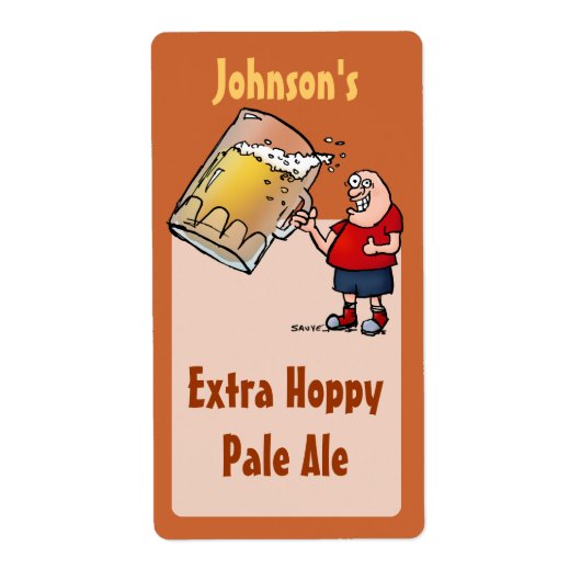 Funny Big Beer Typ Homebrew Beer Label (Vorne)