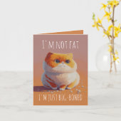 Funny Big Boned Cat Geburtstag Karte (Gelbe Blume)