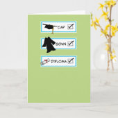 Funny Big Brain Happy Abschluss Karte (Gelbe Blume)