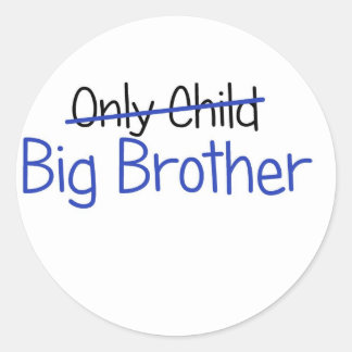 Funny Big Brother Design Runder Aufkleber
