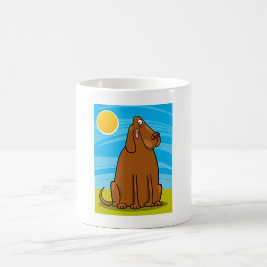 Funny Big Brown Hund sitzt in der Sonne Kaffeetasse (Mittel)