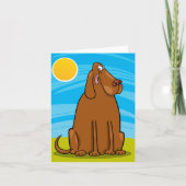 Funny Big Brown Hund sitzt in der Sonne Karte (Vorderseite)