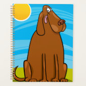 Funny Big Brown Hund sitzt in der Sonne Planer (Vorderseite)